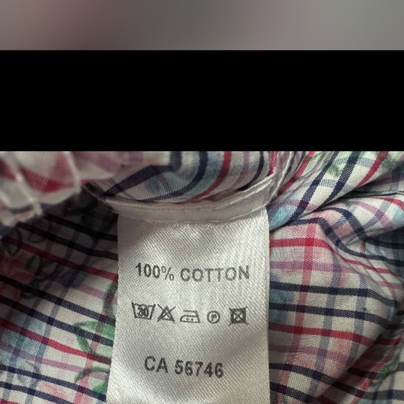 Au Noir Plaid Floral Button Down Longsleeve Pink/Blue/Green/White Size 5 Shirt - Picture 7 of 7